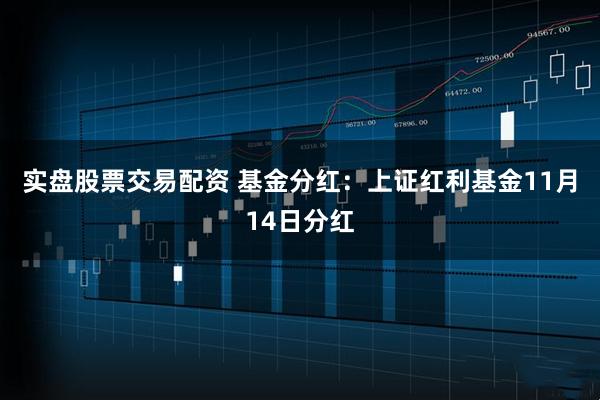 实盘股票交易配资 基金分红：上证红利基金11月14日分红